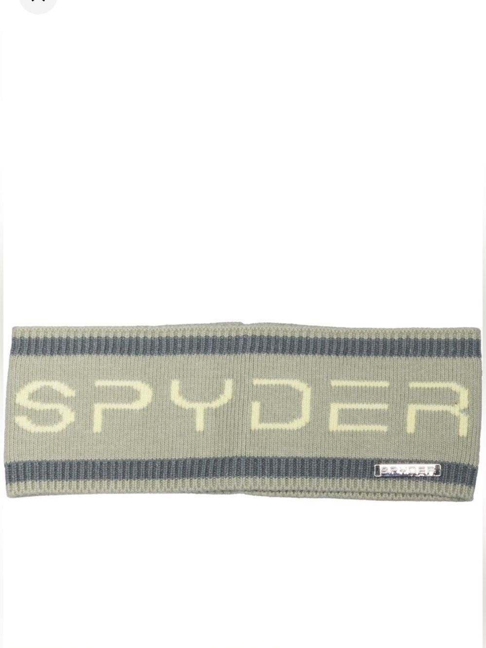 SPYDER OS Sage Green Cotton Blend Knit Logo Unisex Headband